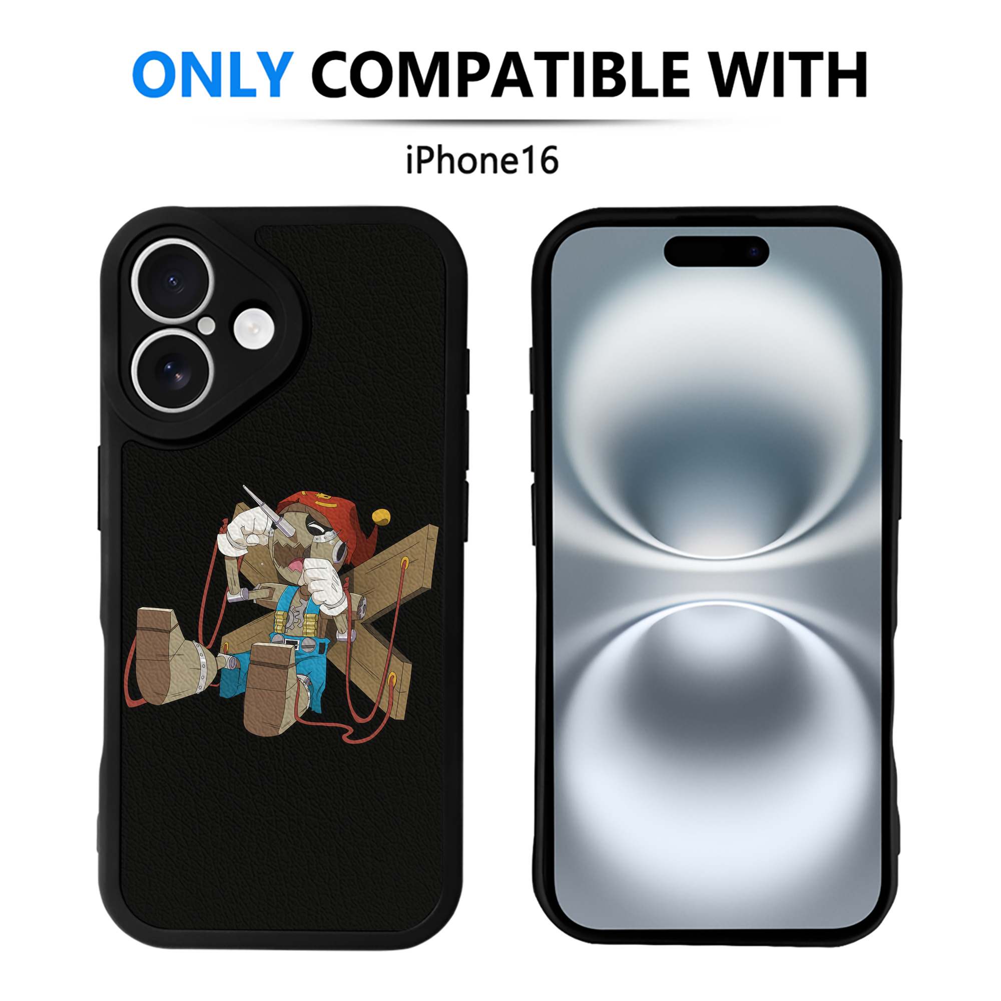 （画像用） Digimon デジタルモンスター/デジモン 【iPhone 16シリーズ対応】シリコンスマホケース（レザー調） 材質：シリコン